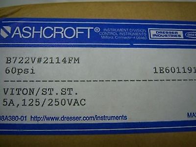 Ashcroft Pressure Switch B722V#2114Fm 60-500 Psi