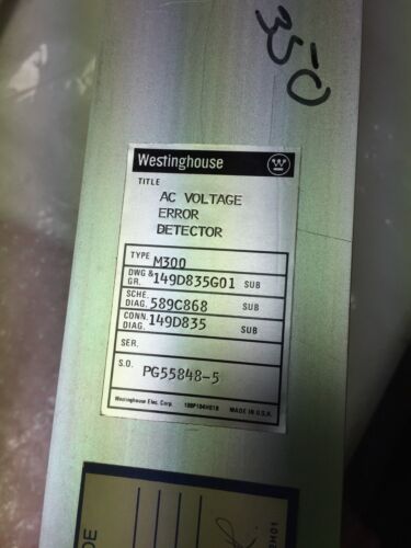 Westinghouse 149D835G01 AC Voltage Error Detector
