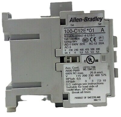 Allen-Bradley 100-C12E01 Series A Contactor
