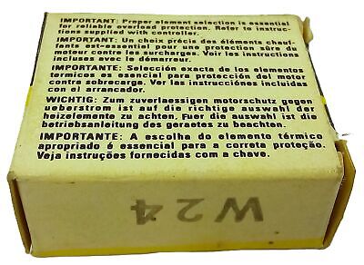 Allen-Bradley W24 Class 20 Heater Element for Eutectic Alloy Type Overload Relay