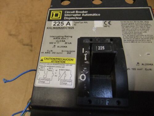 Square D 225A Circuit Breaker KHL3622522DC1625