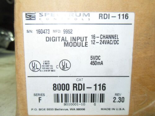 SPECTRUM CONTROLS 8000 RDI-116 INPUT MODULE