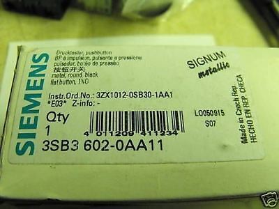 LOT OF 3 Siemens PUSHBUTTONS 3SB3 602-0AA11