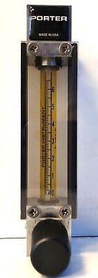 Parker Porter Model 65 A-125-5 SS Glass Purgemeter Variable Area Flowmeter