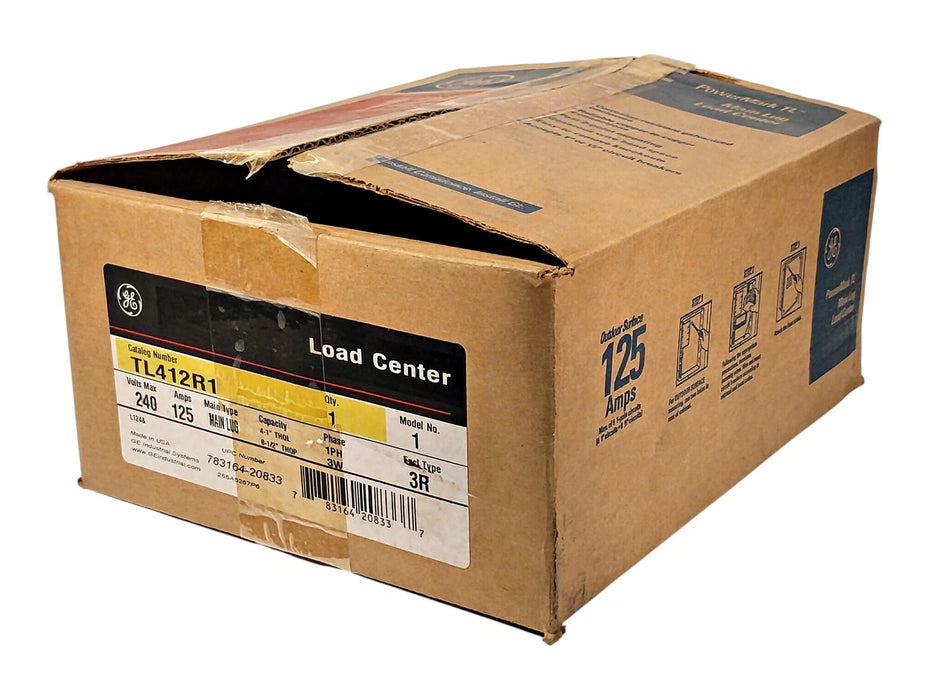 GE TL412R1 240 V AC 125 A Load Center w/ 4-1 in THQL Spaces
