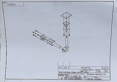 Marsh Cornerstone Systems MSO563 MS0563 Scanner Head Mounting Bracket Kit