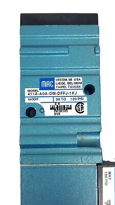 MAC Valves 411A-A0A-DM-DFFJ-1KJ Solenoid Valve with DMB-DFFJ-1KJ Valve