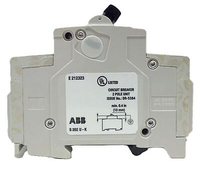 ABB S202U-K6 240 V 6 A 2 P Din Rail Mount Circuit Breaker