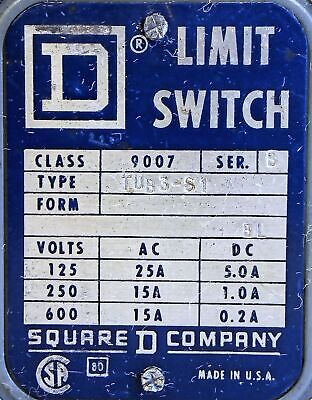 Square D 9007-TUB3-S1 Rotary Gear Limit Switch