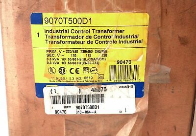 Square D 9070T500D1 Single Phase Industrial Control Transformer