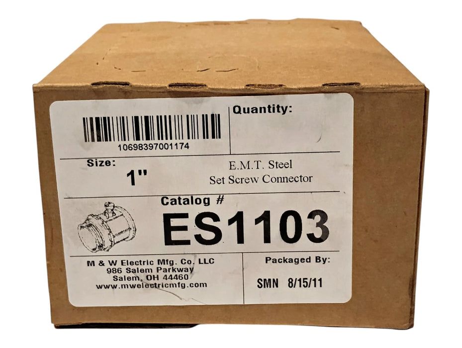 M W Electrical ES1103 1 in EMT Conduit Set Screw Connector