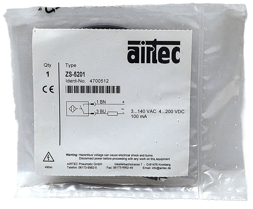 Airtec ZS-5201 4700512 4-140 V AC/DC Magnetic Reed Switch for Cylinders