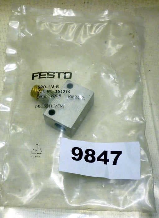 Festo Flow Control Valve GRO-1/8-B