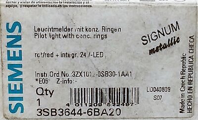 Siemens 3SB3644-6BA20 Red Pilot Light