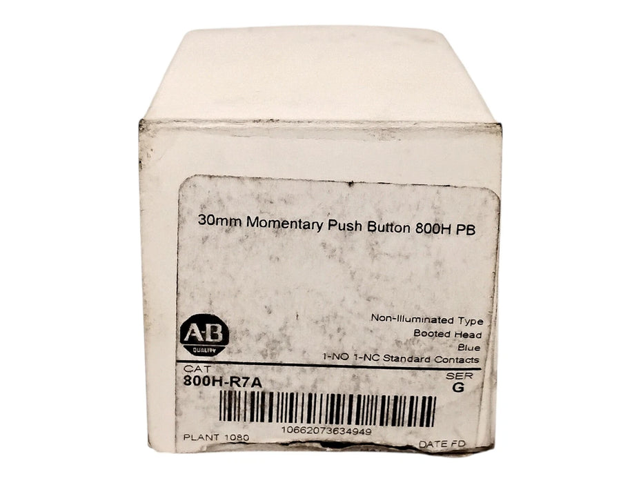 Allen-Bradley 800M-R7-A Series G 600VAC/250VDC 10 A Blue Momentary Pushbutton