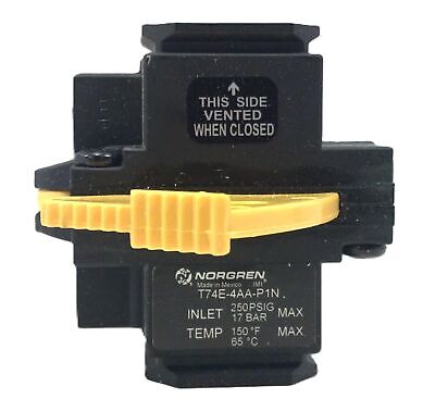 Norgren T74E-4AA-P1N 1/2" NPT 250 PSI Pneumatic Lockout Valve