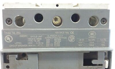 ABB SACE T4L250 3 P 600 V 250 A Molded Case Circuit Breaker w/ Lever
