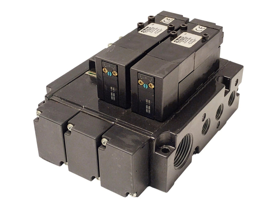 Parker F3162BBC53A 150 psi Pneumatic Solenoid Valve Assembly w/ 110/120VAC Coils