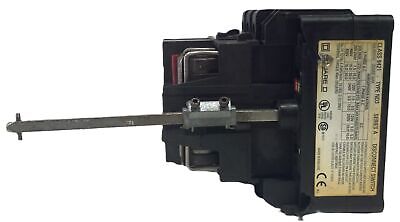 Square D 9421-ND3 Ser A 3PH 60A 600VAC 250VDC Disconnect Switch w/ AJT60 Fuses