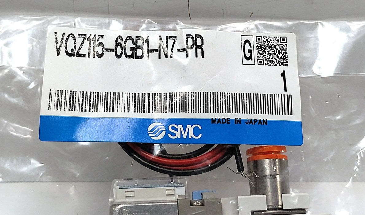 SMC VQZ115-6GB1-N7-PR Solenoid Valve w/ 12 VDC Coil and 1/4 in One-Touch Fitting