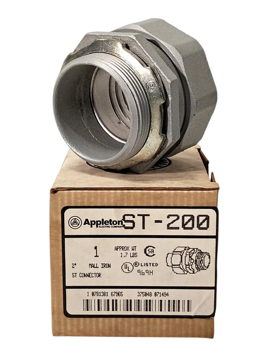 Appleton ST-200 2 in Liquidtight Flexible Metal Straight Conduit Connector