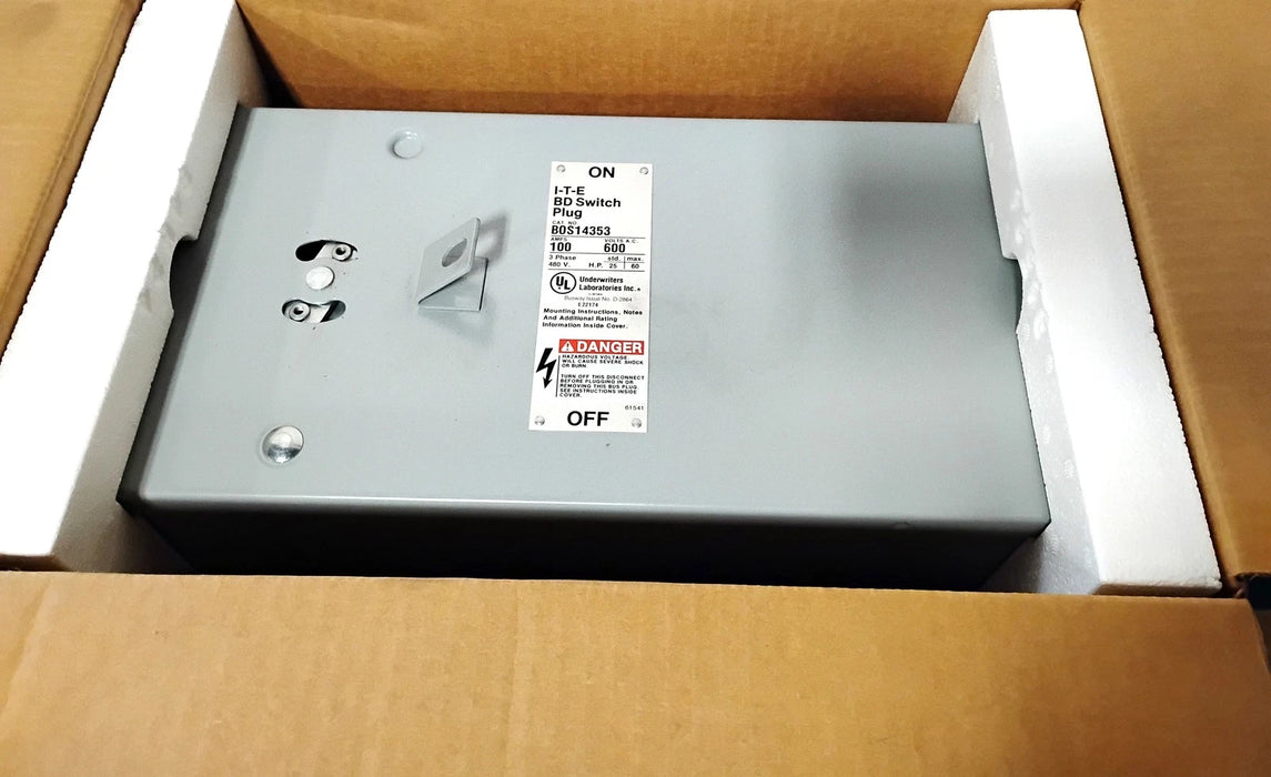 Siemens BOS14353 100 A 600 V AC 3 P ITE BD Busway System Plug