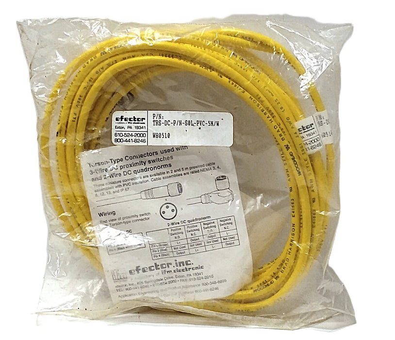 IFM Efector TRS-DC-P/N-SOL-PVC-5M/W PLC Cable