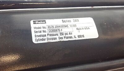 Parker 03.25 J2ANUS29AC 3.25" Bore 13" Stroke Single Rod 2AN Pneumatic Cylinder