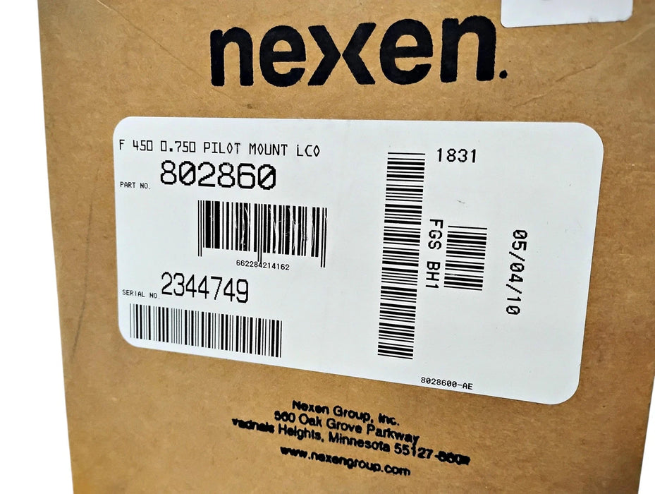 Nexen 802860 F 450 3/4 in Air Engaged Shaft Mounted Clutch