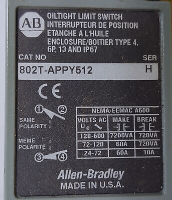 Allen-Bradley 802T-APPY512 Rotary Limit Switch