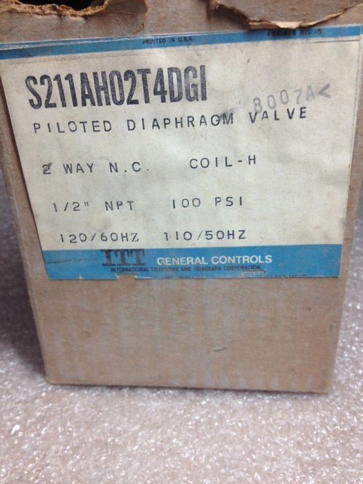 ITT S211AH02T4DG1 Piloted Diaphragm Valve