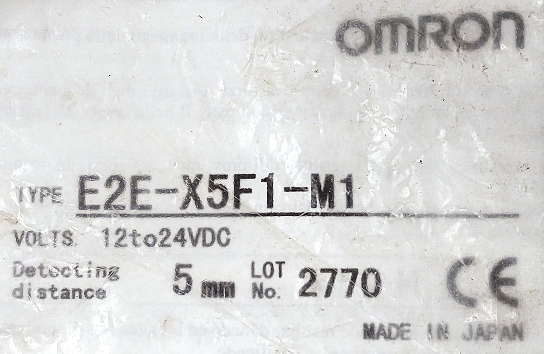 Omron E2E-X5F1-M1 12-24 V DC Shielded Inductive Proximity Sensor