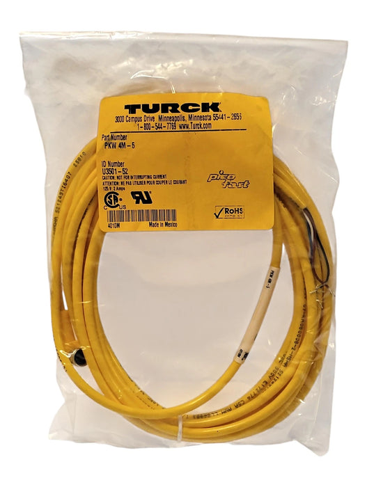 Turck PKW-4M-5 4-Wire Cable w/ 1 M8 Pico Fast Connector