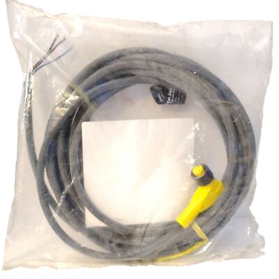 Efector US/3-DC-PNP-R2L-PUR-5M U80350 PLC Cable w/ One 4-Pin Circular Connector