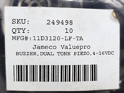 Jameco Valuepro 11D3120-LF-TA 14-16VDC Piezoelectric Dual Tone Buzzer