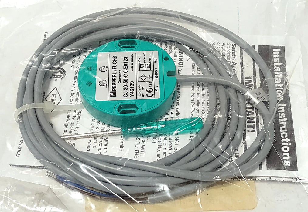 Pepperl Fuchs CJ30-50K10-E0123-Y4613-NINIT 10-30 VDC Capacitive Proximity Sensor