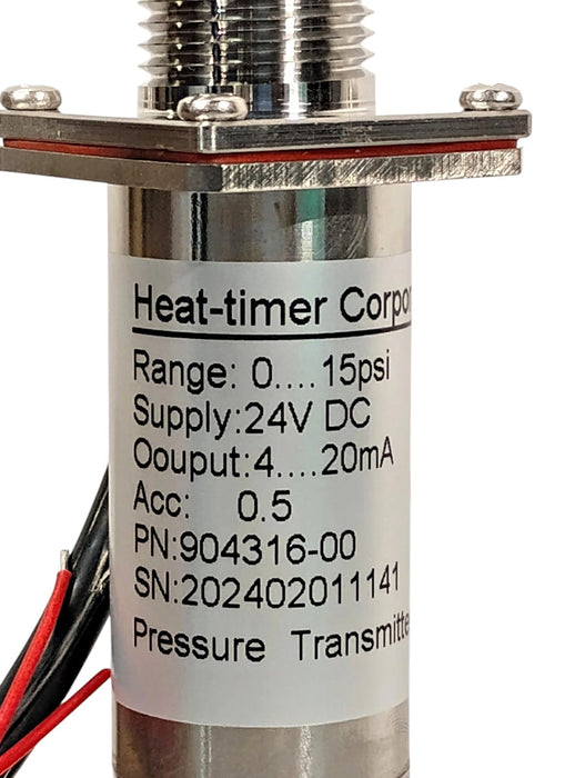 Heat-Timer 904316-00 12-30 V DC 4-20 mA 0-15 psi HVAC Pressure Flow Sensor