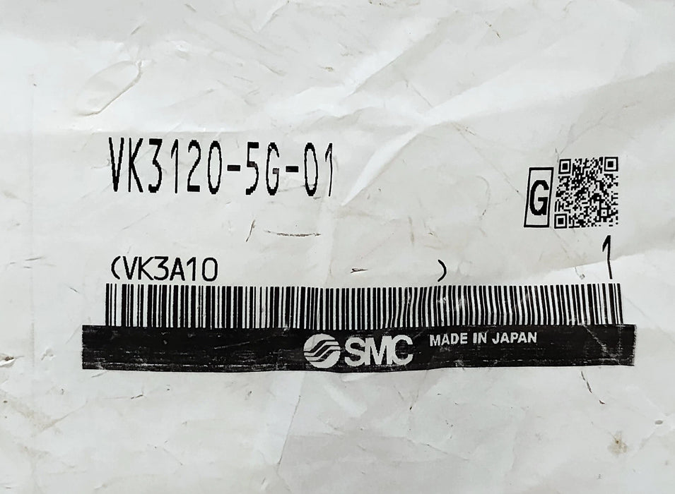 SMC VK3120-5G-01 Pneumatic Solenoid Valve w/ 24 V DC Coil and 1/8 in Rc Ports