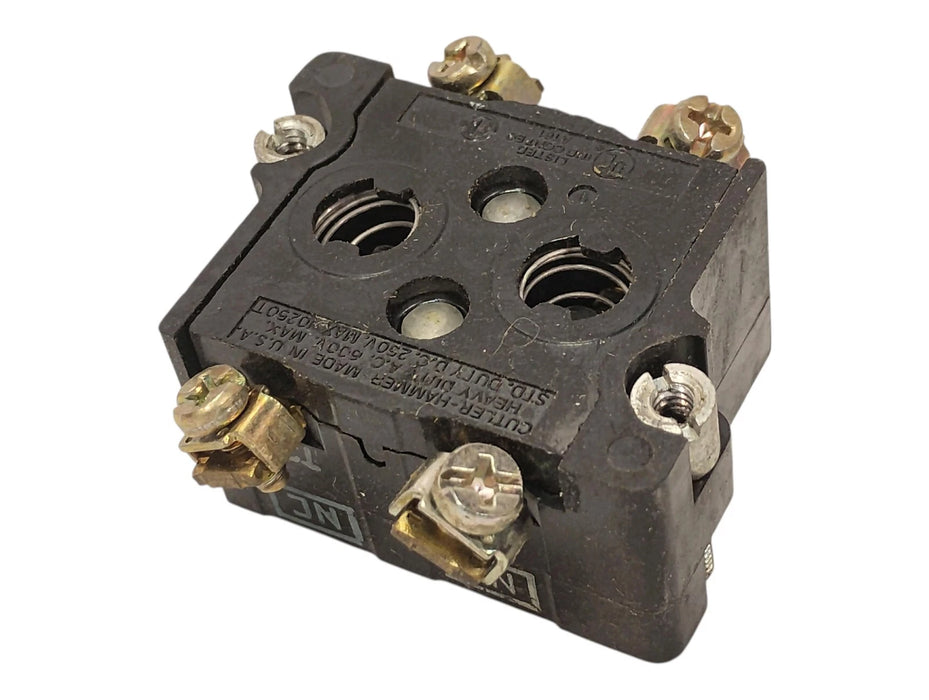 Cutler-Hammer 10250T3 Series A4 600VAC/250VDC AC/DC 6 A 2NC Contact Block