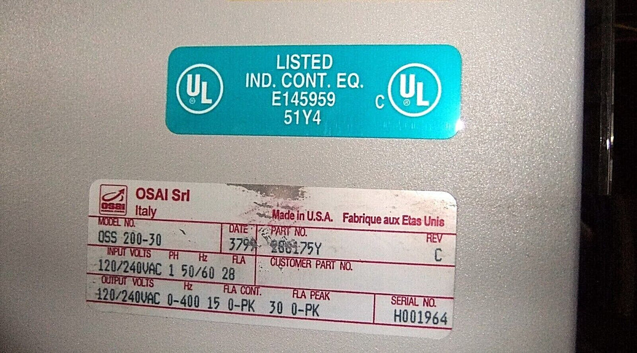 OSAI OS200 Servo Drive OS200-30