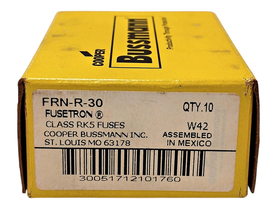 Bussmann FRN-R-30 125 V DC / 250 V AC 30 A Current-Limiting Time-Delay Fuses