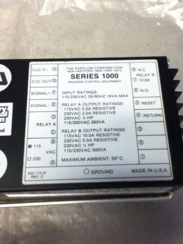 PARTLOW 1010213001000C410627 TEMPERATURE CONTROL- NO BOX