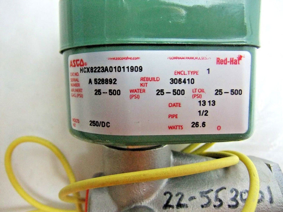 ASCO Valve HCX8223A01011909 1/2" 250DC