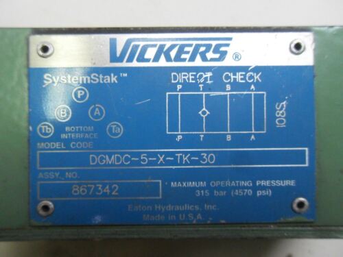 Vickers DGMDC-5-X-TK-30 Systemstak Direct Check Valve