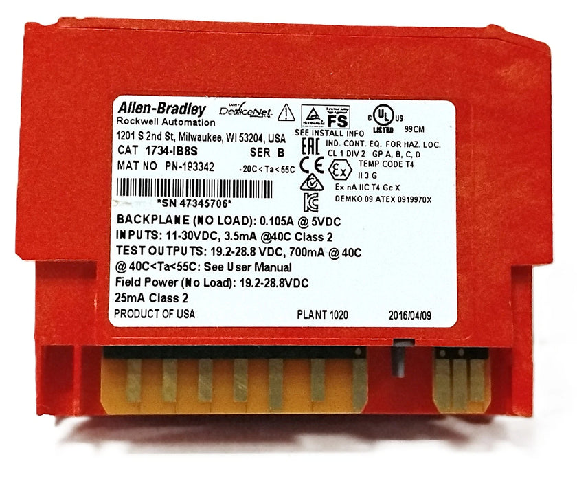 Allen-Bradley 1734-IB8S 24 V DC Digital Safety Input Module