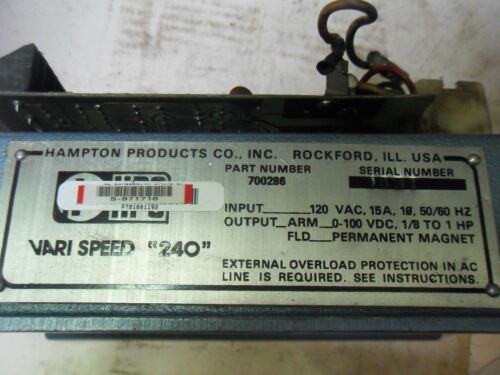 1 HAMPTON PRODUCTS 700286 VARI SPEED 240