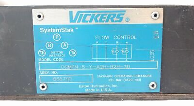 Vickers DGMFN-5-Y-A2H-B2H-30 315 Bar 4570 PSI Dual Flow Control Valve
