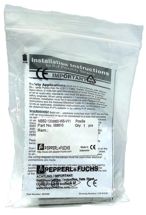 Pepperl Fuchs NBB2-12GM60-WS-V11 088610 20-150 V AC Inductive Proximity Sensor