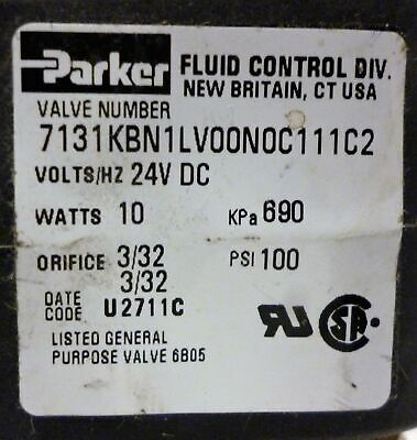 Parker 7131KBN1LV00N0C111C2 Solenoid Valve