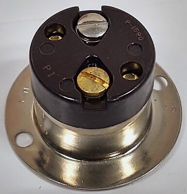 Hubbell 7467 125 V Midget 2 Pole 2 Wire Male Flush Polarized Motor Bases